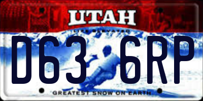 UT license plate D636RP