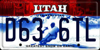 UT license plate D636TL