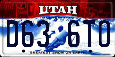 UT license plate D636TO
