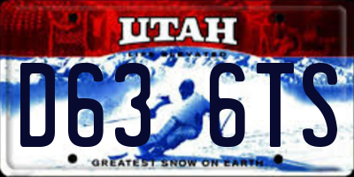 UT license plate D636TS