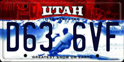 UT license plate D636VF