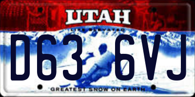 UT license plate D636VJ