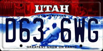 UT license plate D636WG