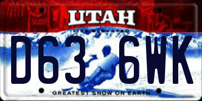 UT license plate D636WK