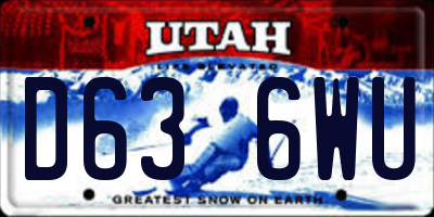 UT license plate D636WU