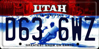 UT license plate D636WZ