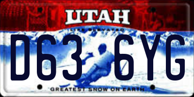 UT license plate D636YG