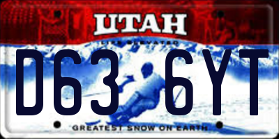 UT license plate D636YT