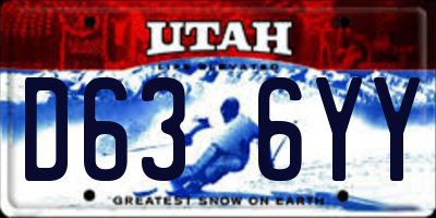 UT license plate D636YY