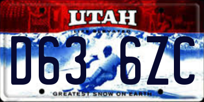 UT license plate D636ZC