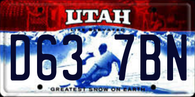 UT license plate D637BN