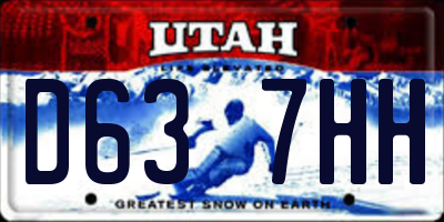 UT license plate D637HH