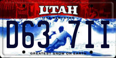 UT license plate D637II