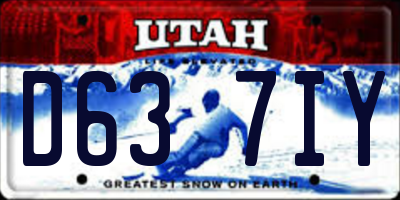 UT license plate D637IY