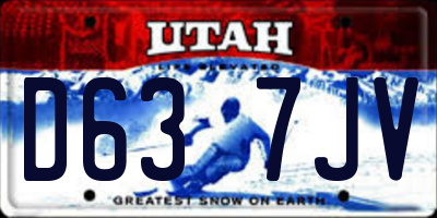UT license plate D637JV