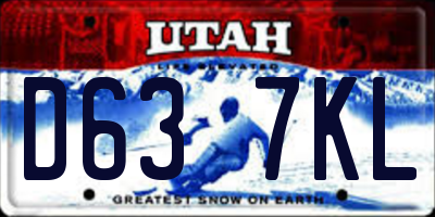 UT license plate D637KL