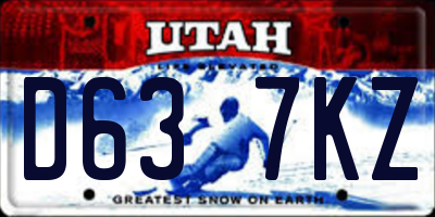 UT license plate D637KZ