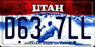 UT license plate D637LL
