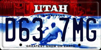 UT license plate D637MG