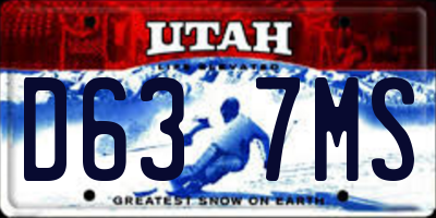 UT license plate D637MS