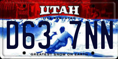 UT license plate D637NN