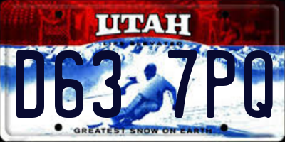 UT license plate D637PQ