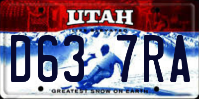 UT license plate D637RA