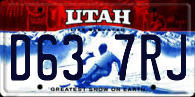 UT license plate D637RJ