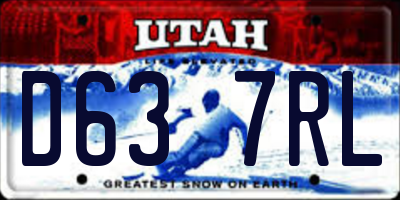UT license plate D637RL