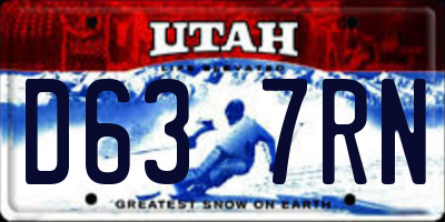 UT license plate D637RN