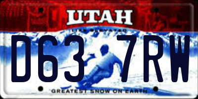 UT license plate D637RW