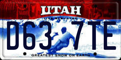 UT license plate D637TE