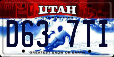 UT license plate D637TI