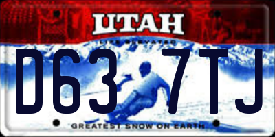 UT license plate D637TJ