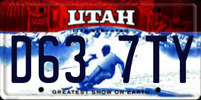 UT license plate D637TY