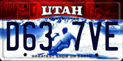 UT license plate D637VE