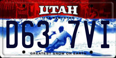 UT license plate D637VI