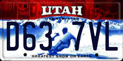 UT license plate D637VL