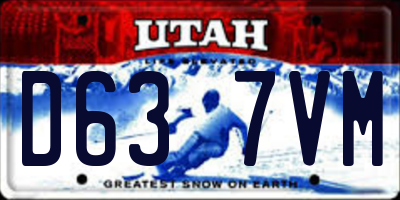 UT license plate D637VM