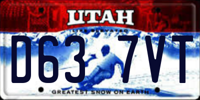 UT license plate D637VT