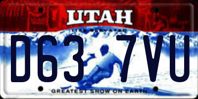 UT license plate D637VU