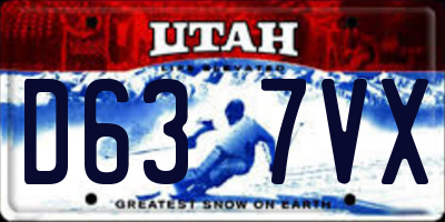 UT license plate D637VX