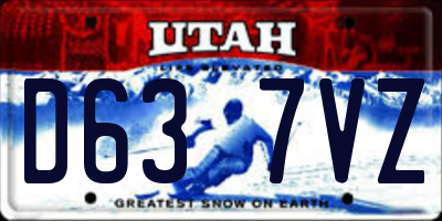 UT license plate D637VZ