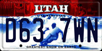 UT license plate D637WN