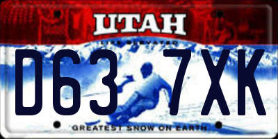 UT license plate D637XK