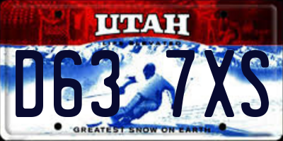 UT license plate D637XS