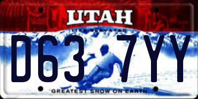UT license plate D637YY