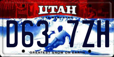 UT license plate D637ZH