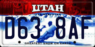 UT license plate D638AF