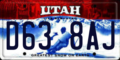 UT license plate D638AJ
